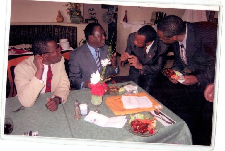 Dr. Hongo with the Prime Minister Raila Odinga in Denver, Colorado and others.